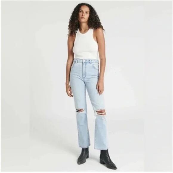 Rolla's Original High Rise Straight Distressed Jeans - 31 - Picture 1 of 5